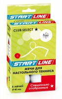 Мячи для настольного тенниса Start Line CLUB SELECT 1*, 6 шт. белые