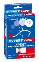 Мячи для настольного тенниса Start-line TRAINING 3*, 6 шт. белые